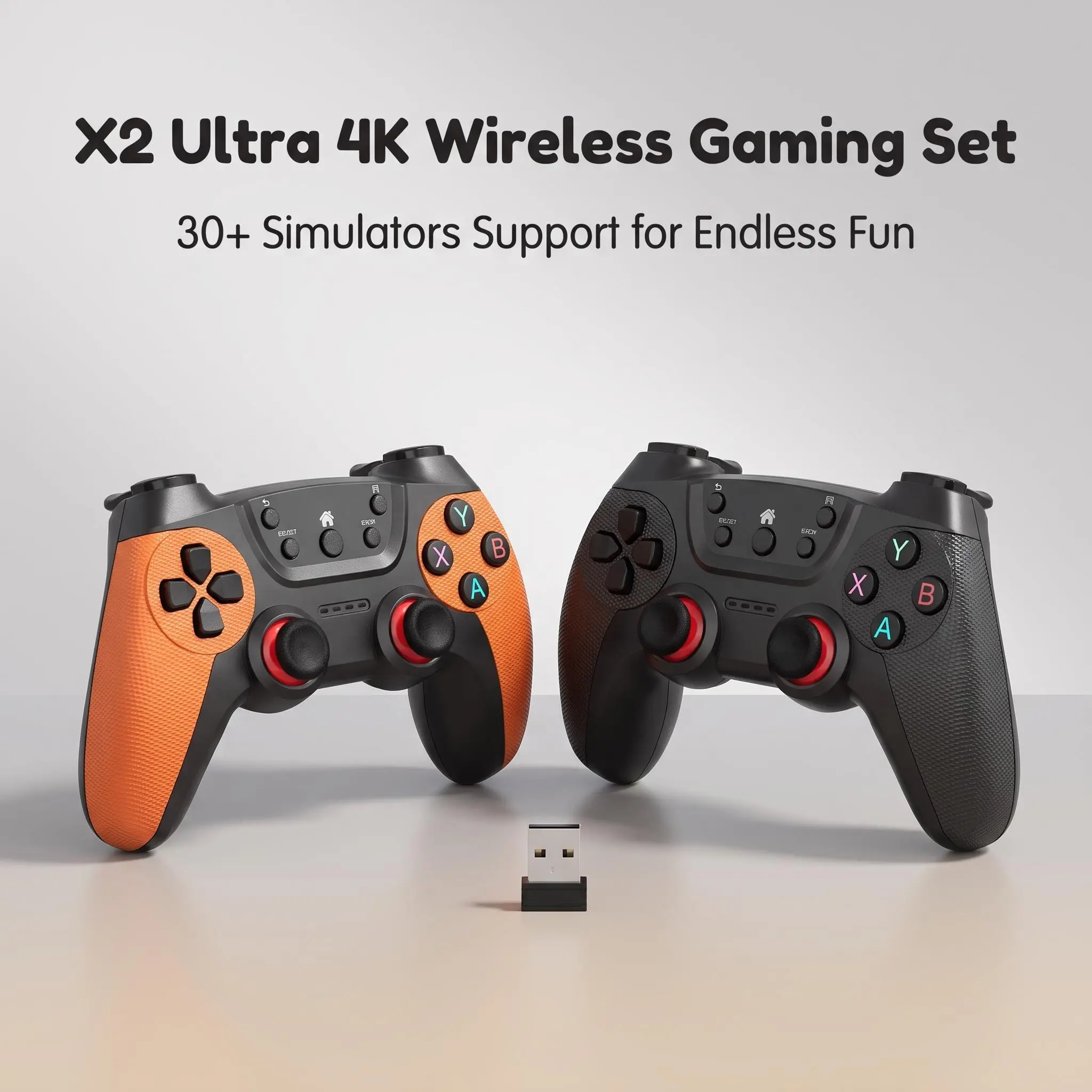 X2 Ultra Wireless 4K HDMI Game Console Stick Dual Controllers Retro Arcade Gaming System Plug and Play