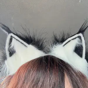 Adjustable Fox Ears Headband for Halloween Cosplay, Realistic Plush Hair Accessory, Perfect for Role-Playing Fans