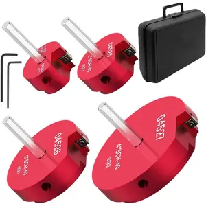 4PCS PVC Pipe Reamer Kit, Pipe Fitting Reamer Tool Fitting Saver, Fit into Standard 1/2" Drills, for SCH40 PVC CPVC ABS Pipe include 1-1/2'', 2'', 3'', 4'' Head