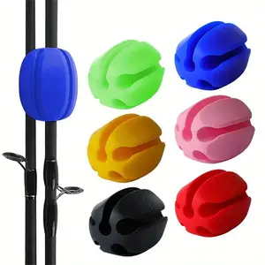 Silicone Fishing Rod Holder, Multifunctional Safety Grip Fishing Tool Accessory, Clip Ball for Rod Management and Protection, Fishing Tackle Organizer