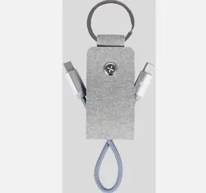 TYLT Chainlink USB-C to USB-C Portable Keychain Cable Gray