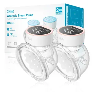 Wearable Electric Breast Pump, 180ML Capacity, 4 Modes Inverter Mode, 12 Settings Per Mode, Low Noise Anti-Spill Design, Portable Rechargeable Pump, Wearable Breast Pumps