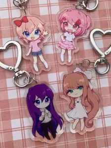 DOKI DOKI First Date Acrylic Keychains, Cute Keyring Accessory, Fun Charm For Backpack Or Purse | High Quality and Customer Favorite Items