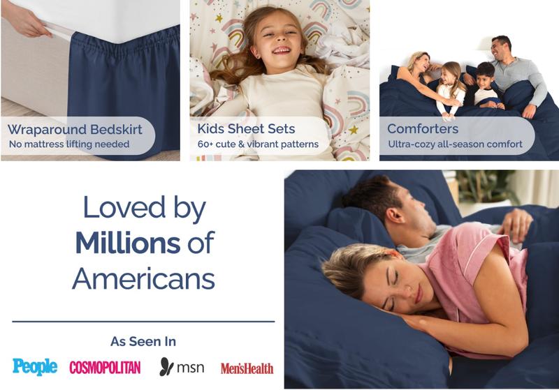 VIPfree FallFreshness Breathable & Cooling Sheets  Hotel Luxury Bed Sheet Set Extra Soft  Deep Pockets  Easy Fit Oeko Tex