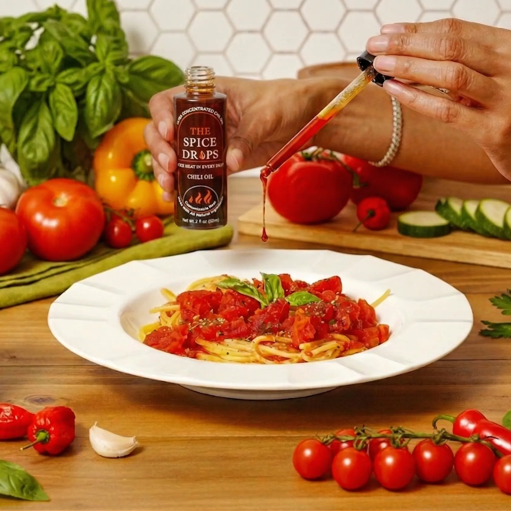 The Spice Drops + Chili Oil + Add drops to add heat to your food + Spicy sauce + chili Oil + flavorless chili oil spice spice and heat to your food