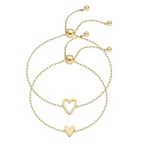 September Matching Heart Bracelets for Women – Heart Charm and BFF Friendship Styles Couple Bracelets translates to "Give to girlfriend gauss strength  Valentine’s Day gift