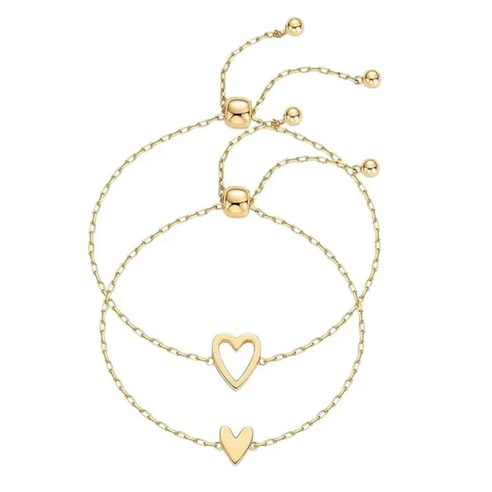 September Matching Heart Bracelets for Women – Heart Charm and BFF Friendship Styles Couple Bracelets translates to "Give to girlfriend gauss strength  Valentine’s Day gift