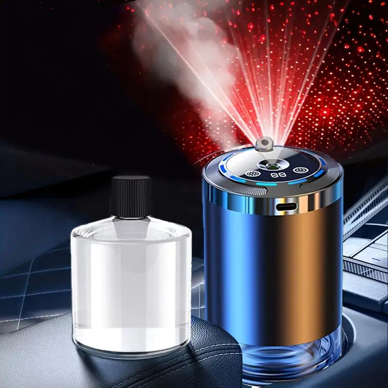 Smart car air freshener, car aroma diffuser with starry sky projection, adjustable aroma intensity 5 levels, a variety of fragrances, stylish design, perfect car gifts