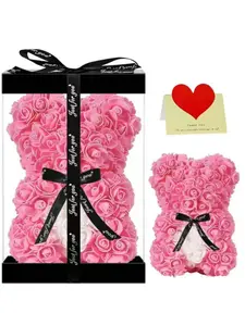 Handmade Rose Heart Bear Gift Box, Perfect for Mother's Day, Valentine's Day, Anniversary, Gifts for Mom, Girlfriend, Best Friend