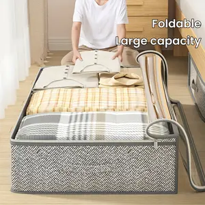 3PCs Bed Bottom Storage Bag, Visible Window Quilt Buggy Bag, Large Capacity Foldable Storage Storage Box, under Bed Storage Box with Reinforced Handle