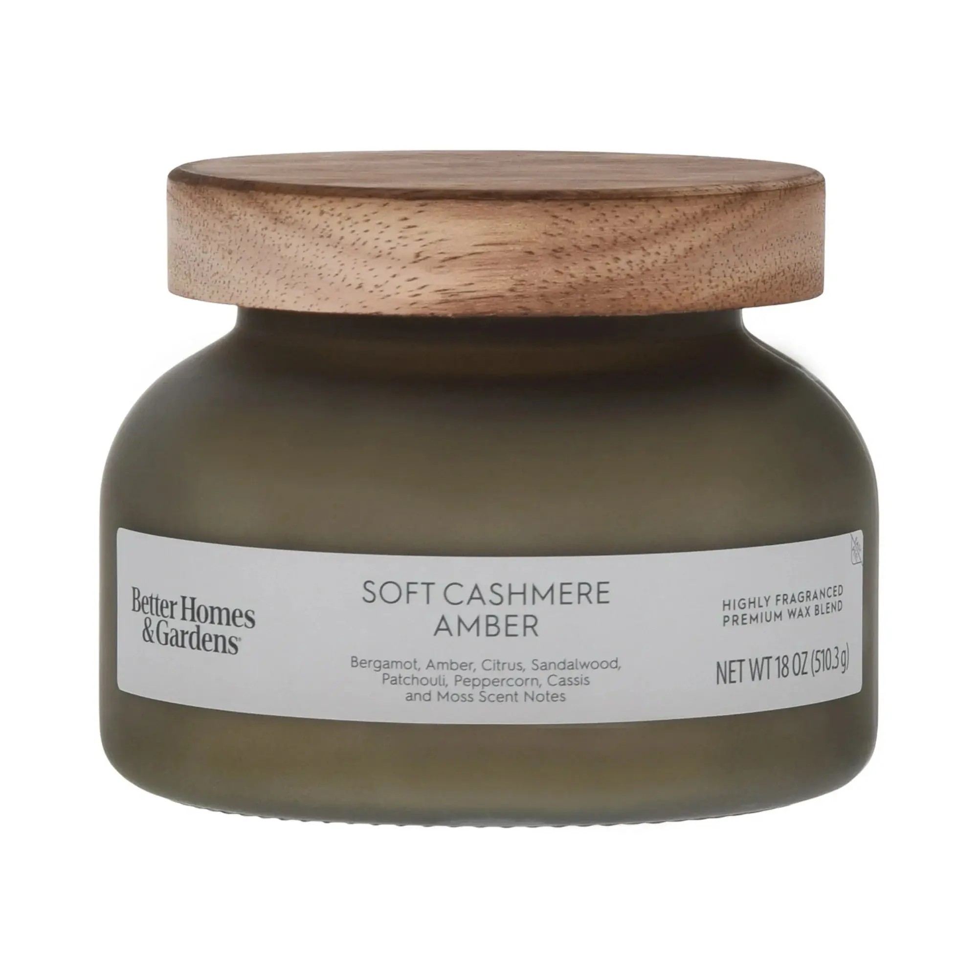 Better Homes and Gardens Soft Cashmere Amber candle