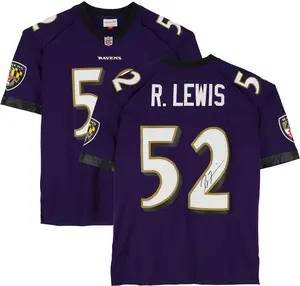 Ray Lewis Baltimore Ravens Autographed Mitchell & Ness 2000 Purple Replica Jersey - Fanatics Authentic Certified