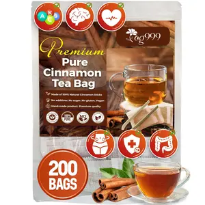 200 Tea Bags - Special Cinnamon Tea, 100% Natural & Pure Ceylon Cinnamon. Cinnamon Herbal Tea. Cinnamon Stick Herbal Spice Beverage