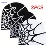 Women's Adults 3-Pack Gothic Skull Knit Beanie Fitted Hats - Cotton Blend Skull Caps, Hip Hop Style, Warm, Machine Washable, for Winter Sports & Outdoor Use