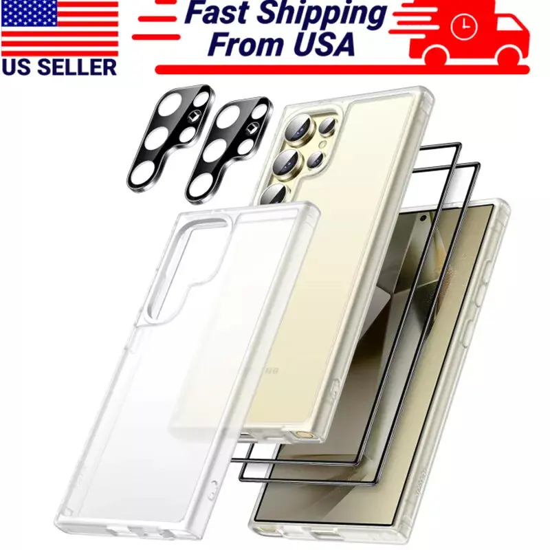 5-in-1 Shockproof Case & Camera Protector & Screen Protector For Samsung Galaxy S24 Ultra/S24 Plus/S24
