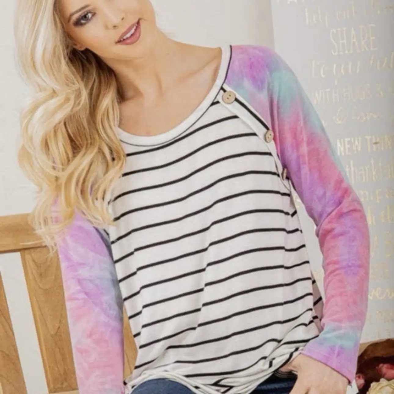 Heimish Long Sleeve Water Color slvs