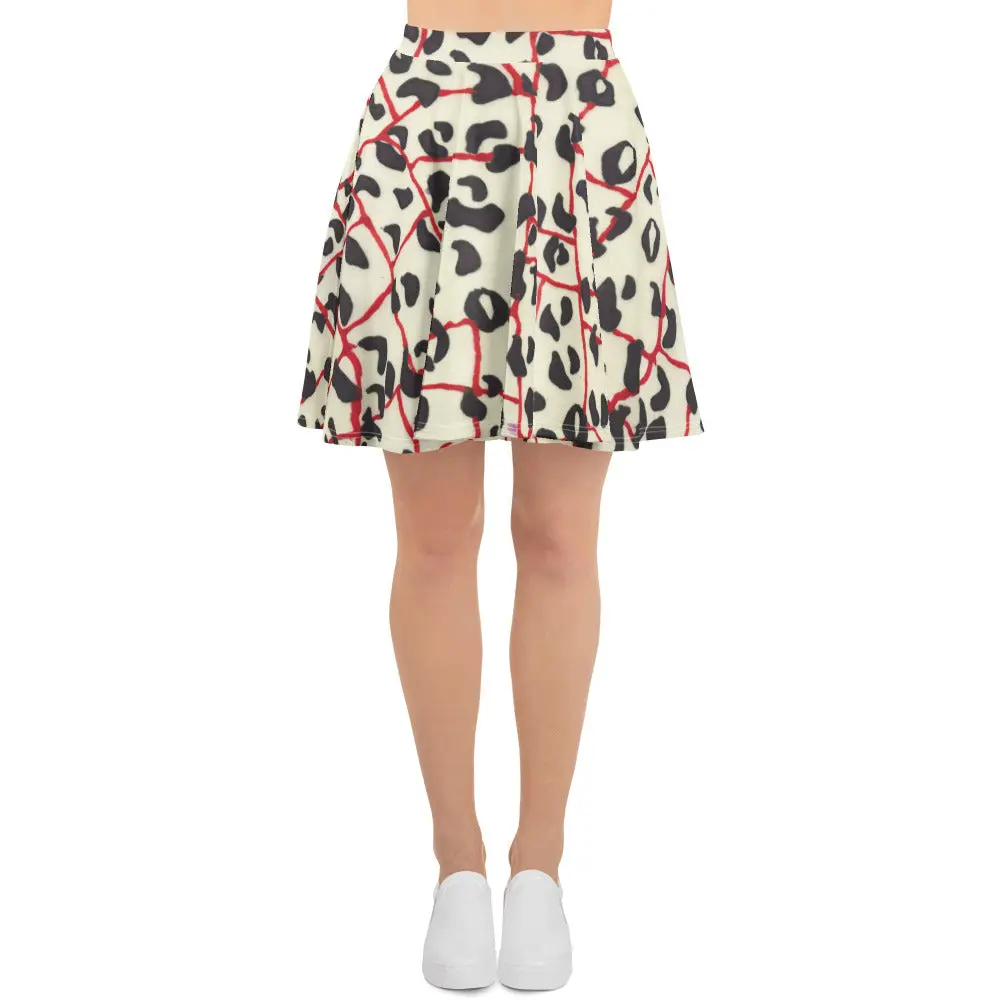 Red Line Leopard Skater Skirt