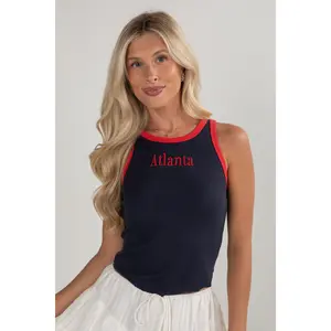 Atlanta Script Ribbed Tank