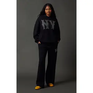 Pacsun Women's NY Rhinestone Baggy Sweatpants