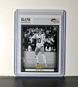 Bo Nix 2024 Panini NFL #1 Black & White Rookies Card Denver Broncos 1 of 680