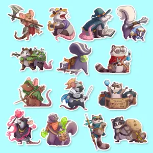 D&D Trash Animals Sticker Pack