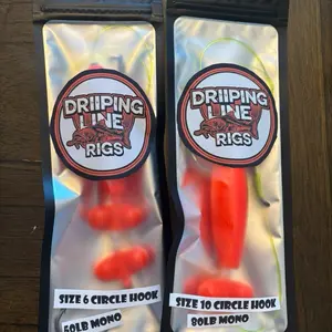 DRiiPiNG PegFloat Rig for Fishing with Durable Red and Black Floats and Strong Hooks