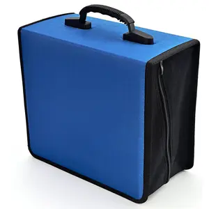 CD Case 432 Capacity DVD Case Holder Heavy Duty Zipper Protective Movie Media Storage Organizer Binder Wallet Durable CD CASE Protection for Car Home Office Travel(432Capacity,Blue)