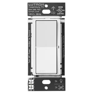Lutron Claro Smart Switch, Caseta, White, DVRF-5NS-WH