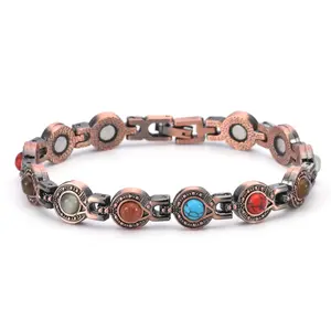 Turquoise Bracelet for Women,Magnetic Alloy Bracelet,Crystal Pure Copper Material