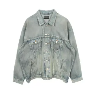 Pre-owned Balenciaga Cotton Small Leather Goods Denim Jacket