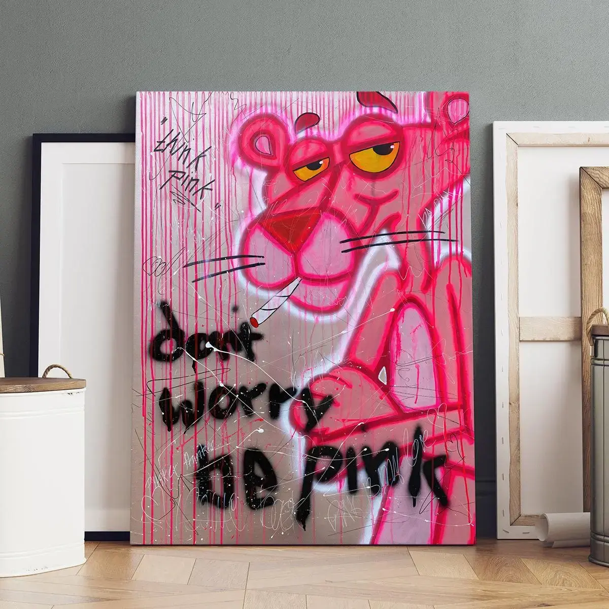 Graffiti Pattern Wooden Framed Canvas Painting, Canvas Prints, Modern Wall Art Painting, Wall Art Decor for Home Living Room Bedroom Office, Art Wall Decoration, Decorative Wall Art, Decorative Artwork, Ornaments