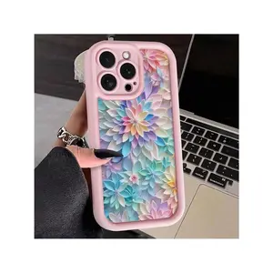 Flower Pattern Phone Case, Anti-Drop Cellphone Protective Case, Total Protective Shockproof Mobile Phone Cover For IPhone