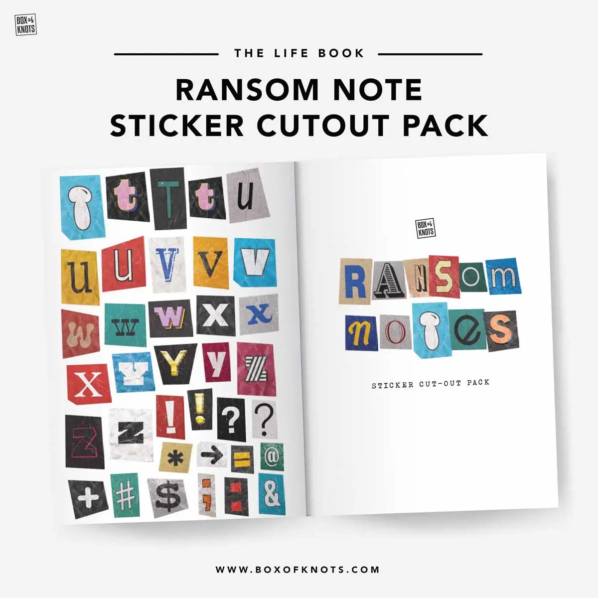 Ransom Note Sticker Collage Cutout Pack - Junk Journaling & Scrapbooking - Ideal for Creative Expression journal