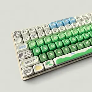 Milk & Meadow Keycap Set, MOA Profile, Cute Art, PBT, Cherry MX Stem, Dye-Sub Legends moa profile
