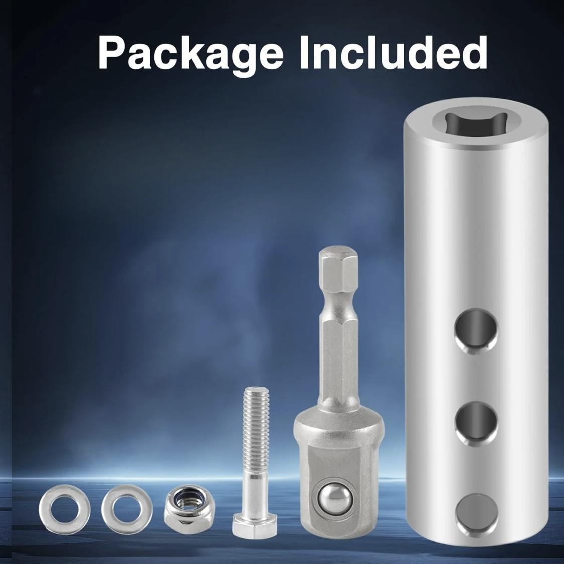 Upgraded Stainless Steel Trailer Jack ElectricDrill Adapter with a 1/2 in Socket Adapter BitCompatible with 1 Inch Jack Drive Shaft