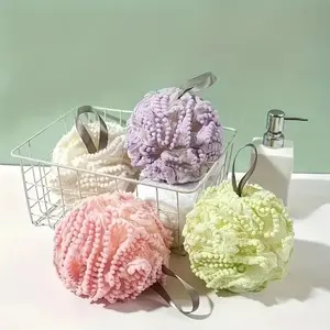 4 Pack Exfoliating Mesh Bath Sponges, Rich Lathering Shower Balls, Soft Gentle Skin‑Friendly Body & Facial Scrubber, Reusable Exfoliating Sponge for Daily Shower Home Spa Use