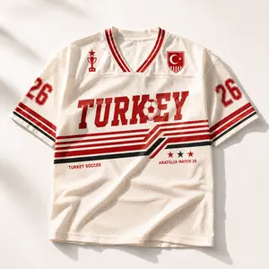 Personalized Custom Number Red White Jersey – Anatolia-Inspired Retro Sports Top, Unisex Game Day Shirt