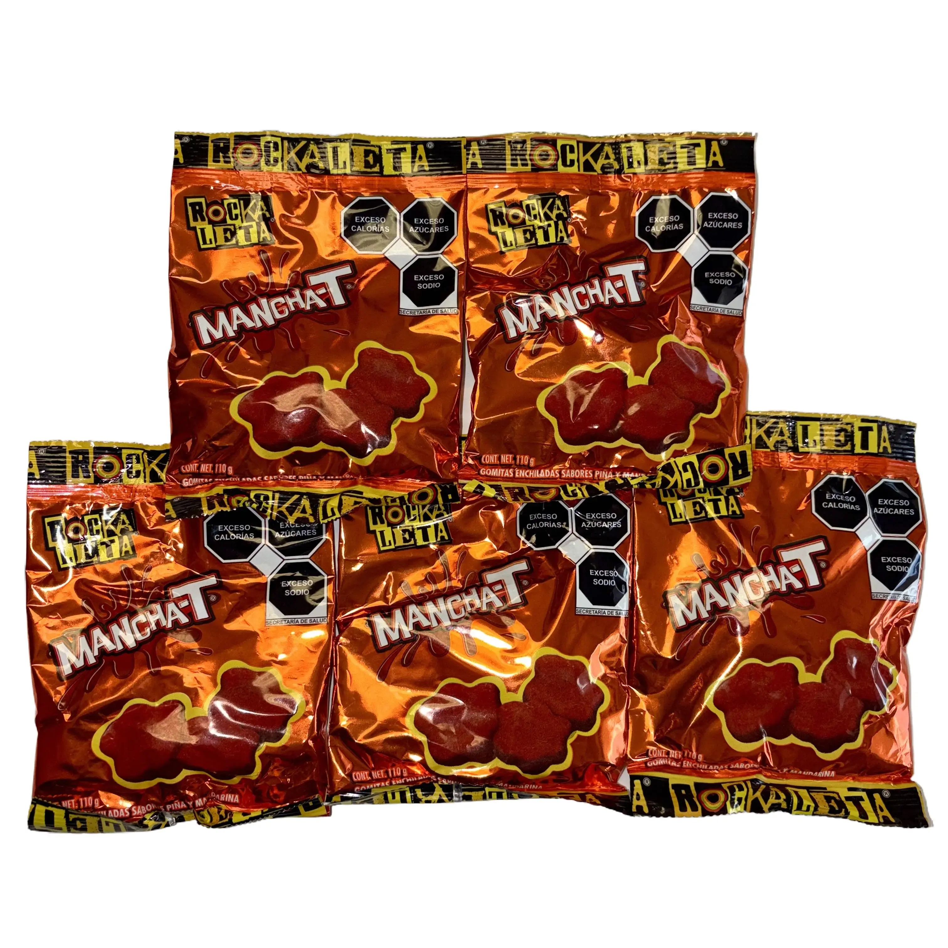 5-PK MANCHA T GOMITAS ENCHILADAS SOBOR PIÑA Y MANDARINA - 110 GRAMS - AUTHENTIC PRODUCT OF MEXICO