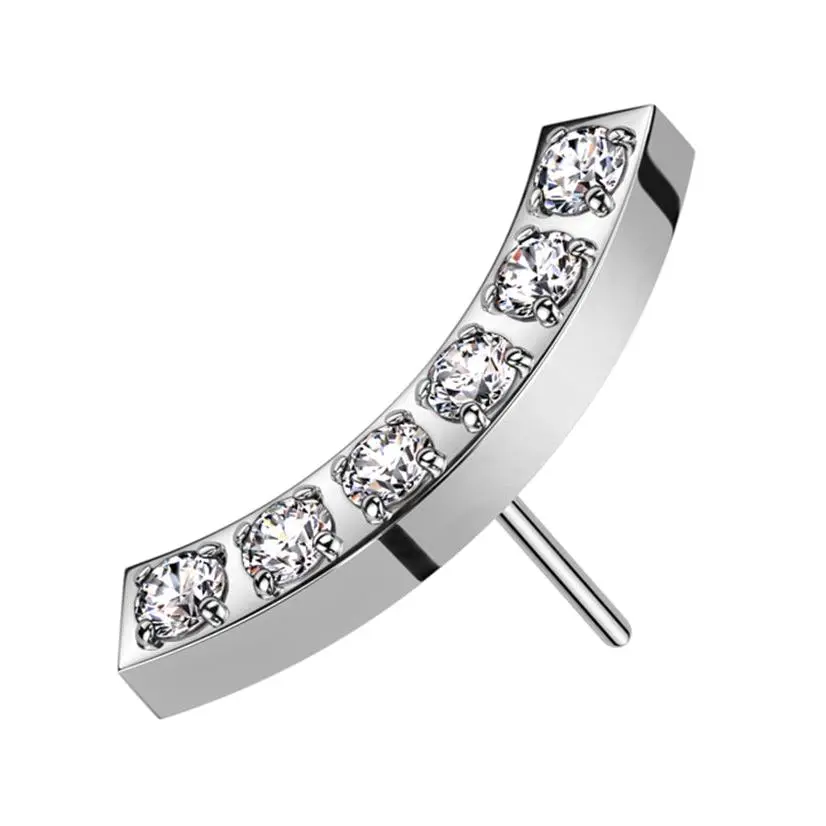 Camber Clear CZ Stainless Steel Threadless Top