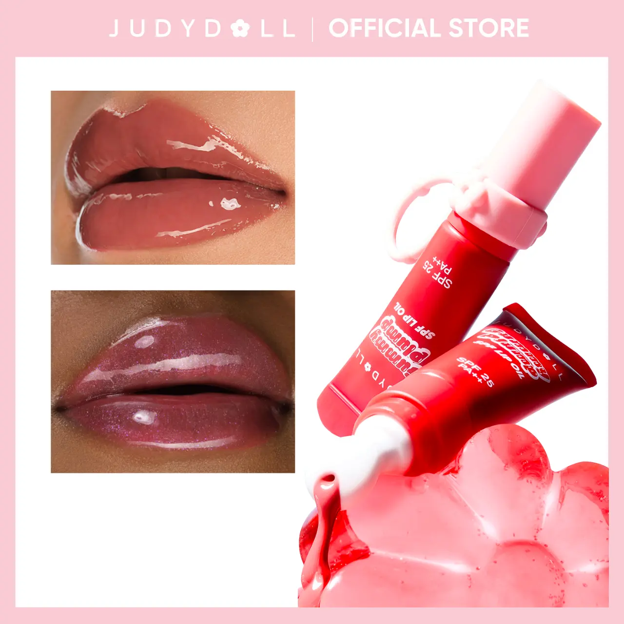 JUDYDOLL Gummy Plump Peptide Lip Oil, Blur, Peptide-Infused, Moisturizing Lip Care, Plumping, Glossy Finish, Hydrating, Smooths Lip Lines & Provides Volume, Makeup, Lipgloss, Lipstick, Cosmetics, Refresh Look, Summerwins