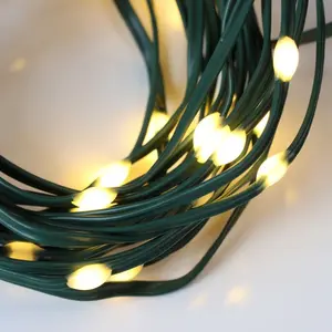 30 LED Battery Operated Christmas Lights, Outdoor Warm White Christmas Lights, Battery Powered String Lights with Timer, Waterproof Fairy Lights, Green Wire, Indoor/Outdoor Christmas Decorations