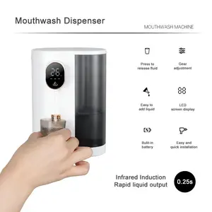 2024 New Household Mouthwash Machine with Cups Bathroom Smart Sensor USB Rechargeable Automatic Mouthwash Dispenser