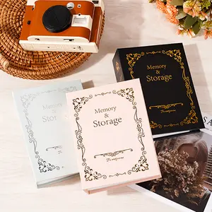 Cover Photo Album Holds 100 4x6 Inch Photos, Ideal for Mini Movies Family Photos Anniversary Graduation Wedding Mother's Day Gift