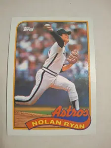 Nolan Ryan 1989 TOPPS Baseball Card - Vintage Collectible Sports Memorabilia