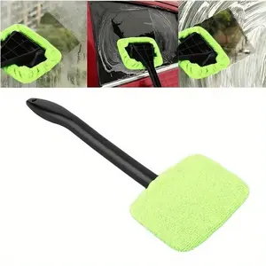 1pc Window Cleaning Brush Kit Windshield Wash Tool Interior Car Wiper Long Handle Car Accessories