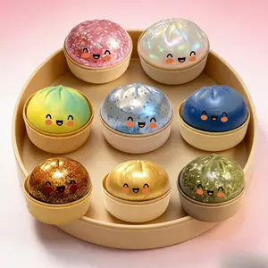 Cute Steamed Bun-Shaped Soft Rubber Ball Set, Adorable Stress Relief Balls, Colorful Soft Rubber Squeeze Toys, Perfect for Adults and as Party Favors