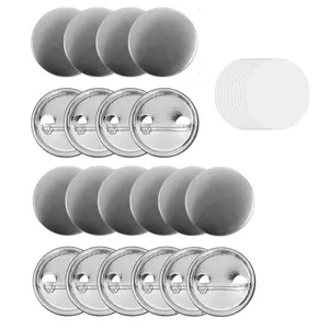 Button Maker Supplies Set, 10-20 Sets 58mm Round Metal Blank Badge Parts, Badge Decoration, DIY Crafting Accessories for Custom Pins & Badges Making, Diy Kit