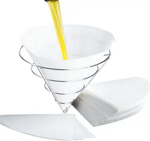 30 Pack 10" Deep Fryer Oil Filters,  Non Woven Cooking Oil Strainer,  Maple Syrup Filter Set, Cones Commercial Filter for Restaurants, Kitchen, Cafes,  , Hotels