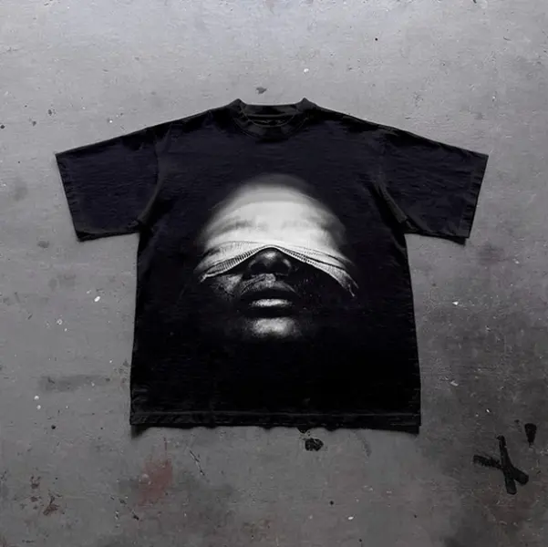 Vintage Mummy Portrait Graphic Print Cotton T-Shirt, Y2k Shirt, Unisex T-Shirt, Gift For Men Women