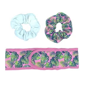 Microfiber Headband + Scrunchie Set - Palm